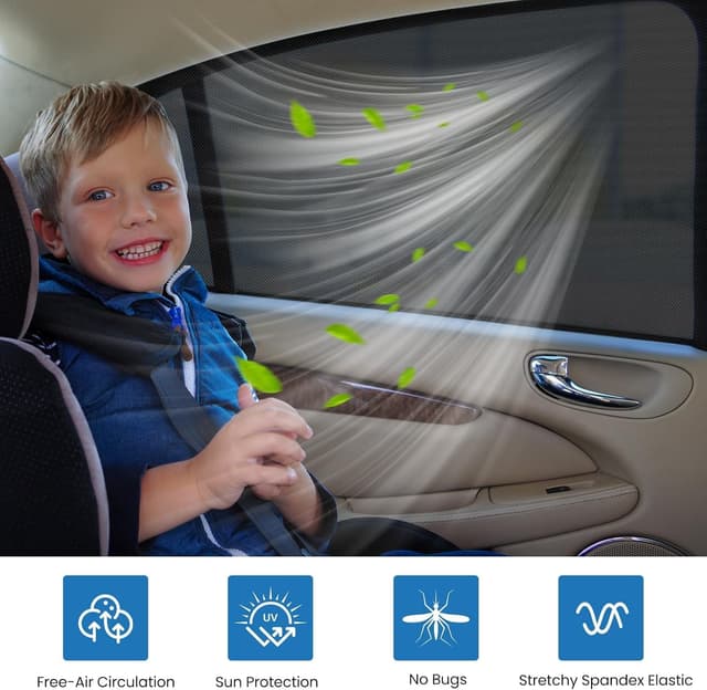 Thumbnail 1 de Car Rear Window Shade 2 Pack