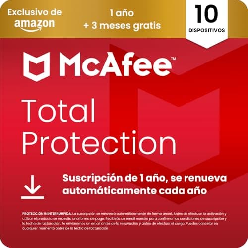Detalle de McAfee Total Protection para 10 Dispositivos