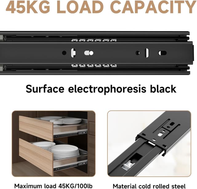 Detalle 1 de AOLISHENG push open drawer slides 500mm