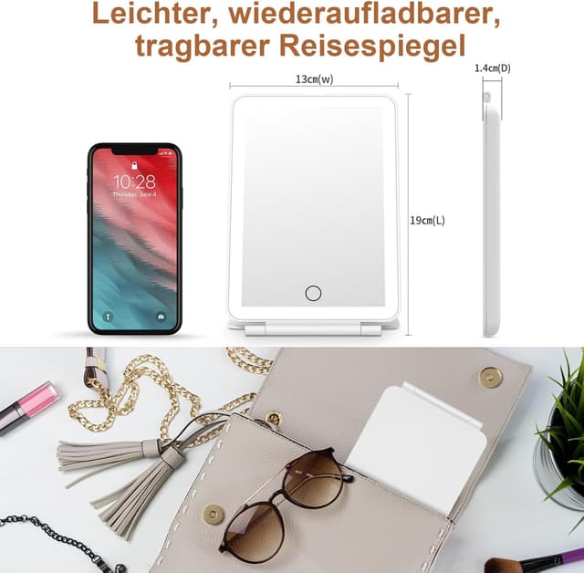 Detalle 2 de FASCINATE Kosmetikspiegel Beleuchtung mit Helligkeit