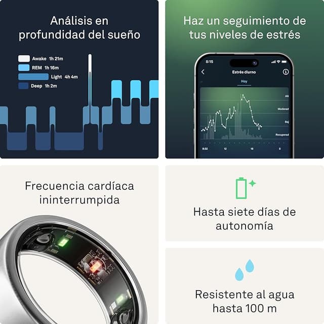 Thumbnail 4 de Oura Ring Gen3 Horizon — Anillo talla 11, 7 días ⌚