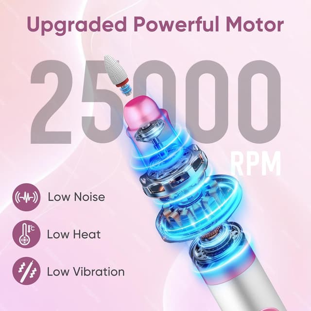 Detalle de Oukzon Nagelfräser Kabellos 25000 U/Min 💅