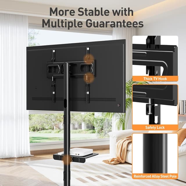 Thumbnail 4 de ELIVED EV1117 TV Ständer rollbar 26–60 Zoll