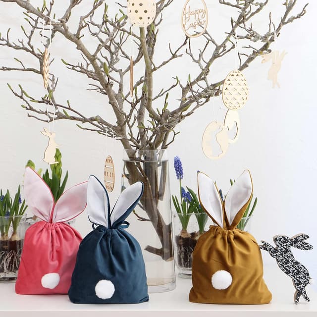 Detalle de Papierdrachen 4 Oster Säckchen im Set