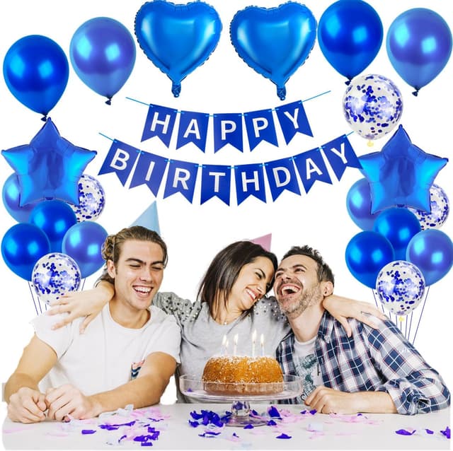 Thumbnail 4 de Luftballons 70. Geburtstag Blau Set