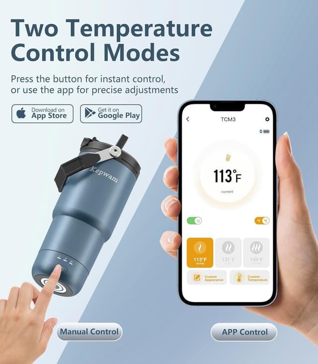 Detalle 2 de Kepwam Self-Heating Travel Mug 20oz