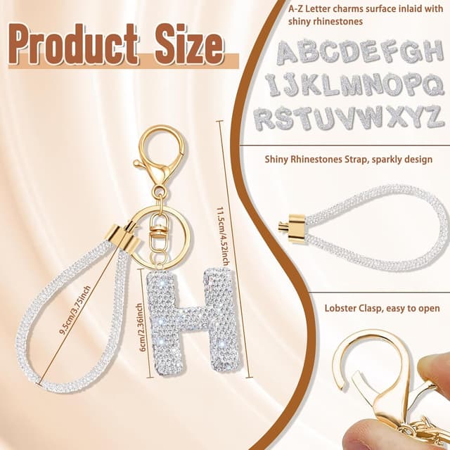 Thumbnail 1 de Schlüsselanhänger Initial A Silber Strass