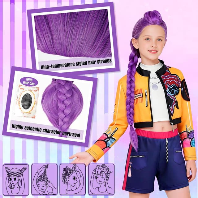 Thumbnail 3 de ZHOAOUAO Perruque cosplay 60 cm đźŽ