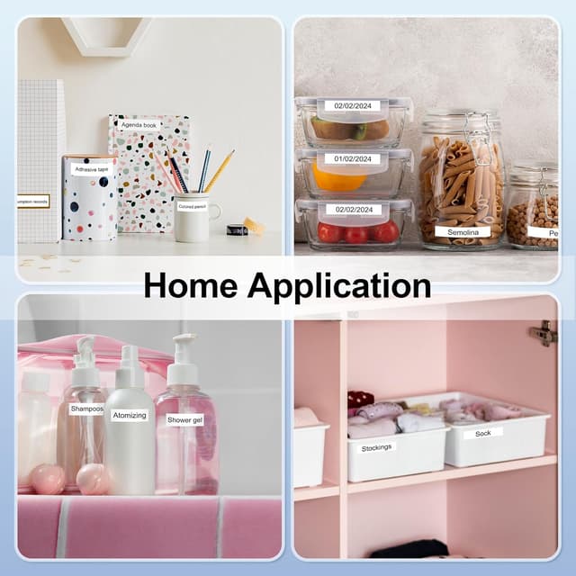 Detalle de MarkField 6er Pack kompatible Dymo LetraTag Etikettenbänder 12 mm x 4 m (Schwarz auf Weiß)