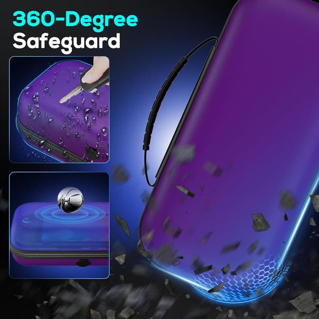 Detalle de Switch 2 Tasche mit 22 Kartenfächern in Lila