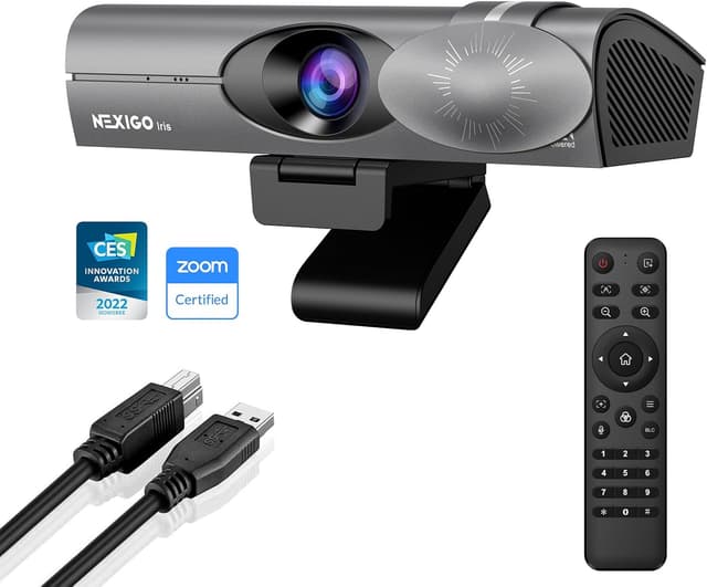 Detalle de NexiGo StreamCam N930E Webcam (1080P) mit Ring Light, Autofokus und Privacy Cover