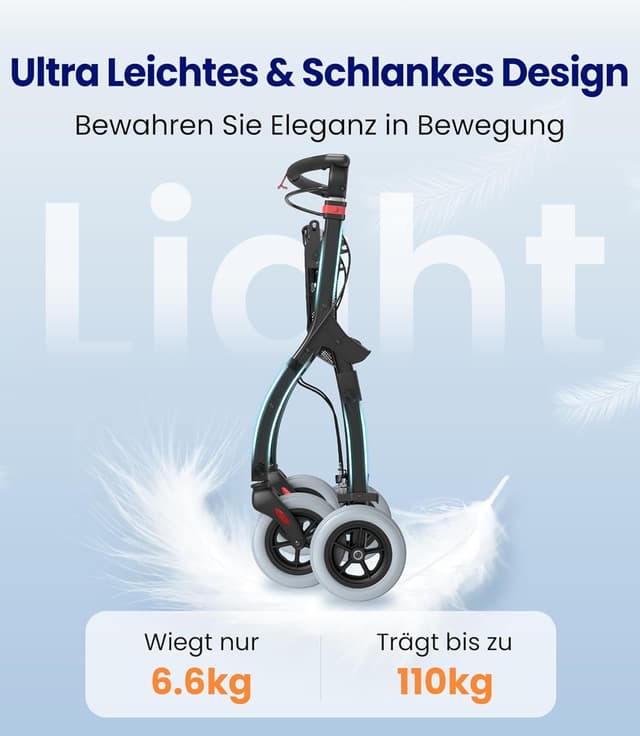 Thumbnail 3 de VOCIC Z32 Rollator schmal für Wohnung
