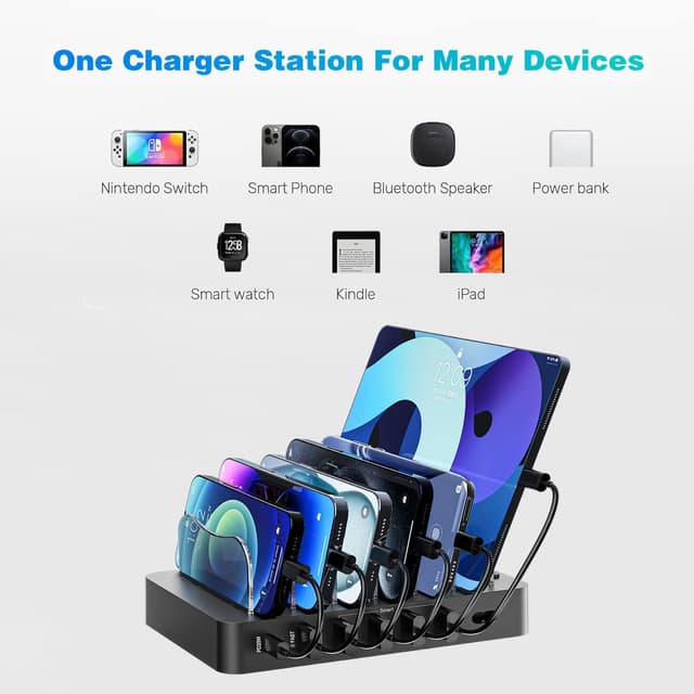 Thumbnail 4 de 68W 6-Port Charging Station 20W Fast Port