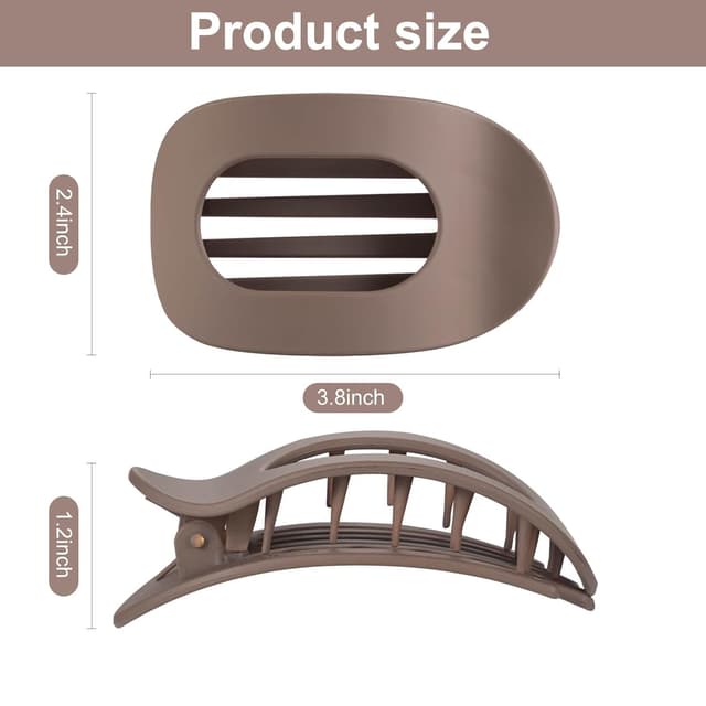 Detalle 2 de Esoahour 6er Set flache Haarklammern im französischen Design – rutschfeste French Hair Pins für Damen & Mädchen