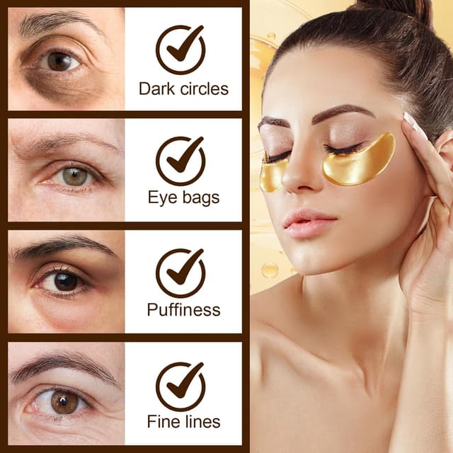 Thumbnail 3 de 24K Gold Augenmaske 60 Stück