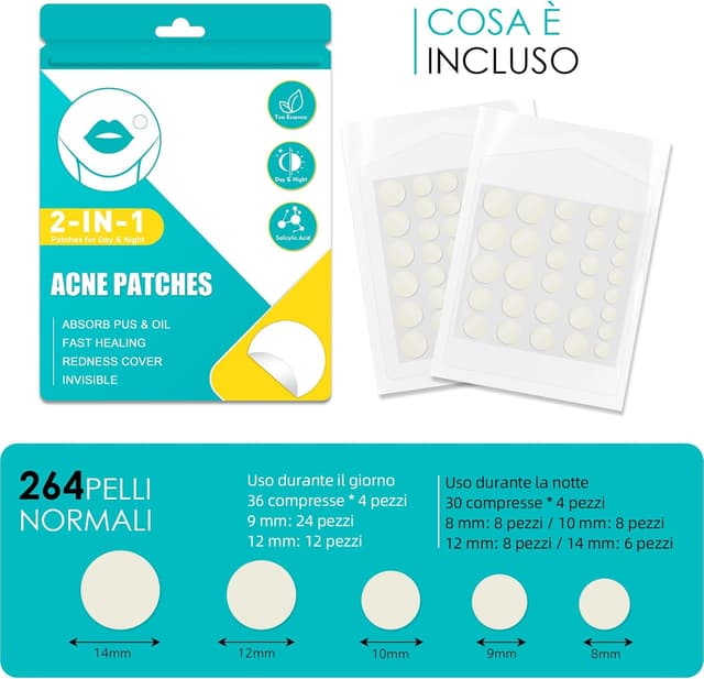 Thumbnail 1 de Patch Brufoli 264 pezzi 2-in-1 per acne 🩹