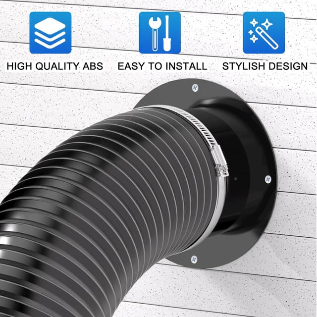 Detalle de Bride à souder Hon&Guan pour tuyau de ventilation 5 pouces (raccord ABS) — ø125 mm