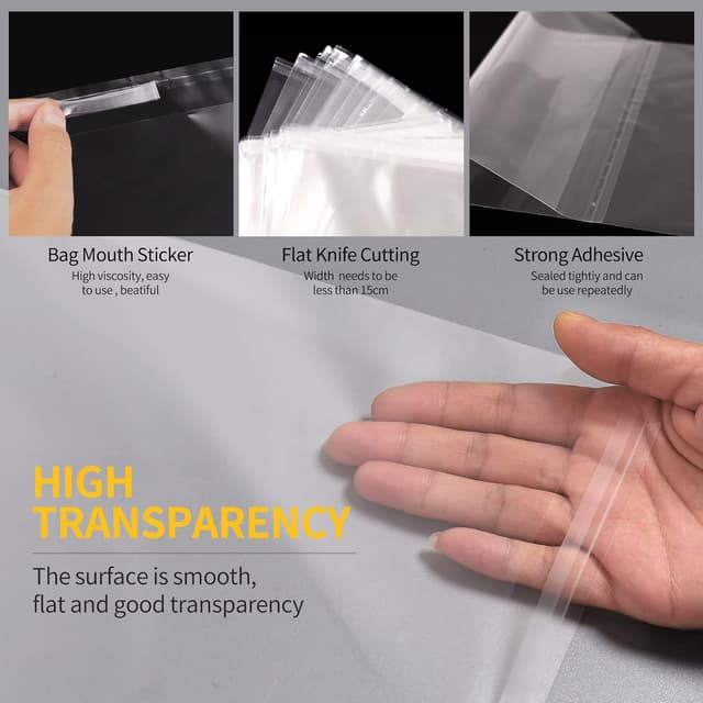 Detalle 2 de A4 Clear Self-adhesive Bags 100 pack, 22 x 30 cm