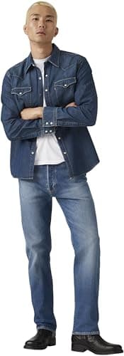 Detalle de Levi's 501 Original The Fairway: vaqueros azules de corte recto 36W / 30L