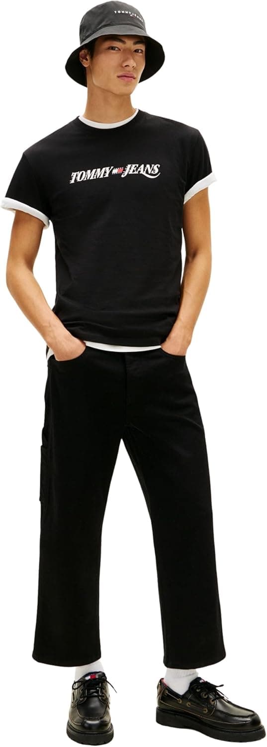 Detalle 2 de Tommy Jeans Tjm Reg Vintage La SS Tee DM0DM22548 Maglietta a manica corta da uomo