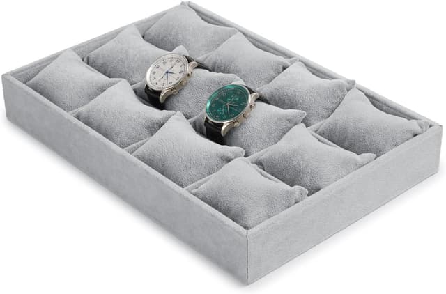 Thumbnail 3 de Papten Bandeja de joyería apilable de terciopelo, 12 compartimentos