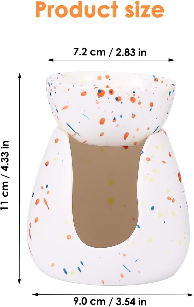 Detalle de Viitech Essential Oil Burner Ceramic Wax Melt Burner with Tealight Holder (Removable Bowl, Colourful)