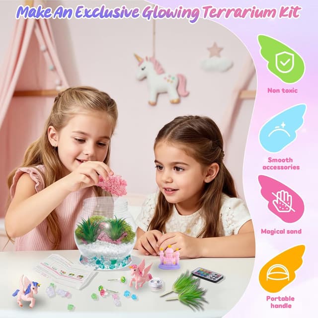 Detalle 2 de MELAND Unicorn Terrarium Kit for Kids aged 5–8