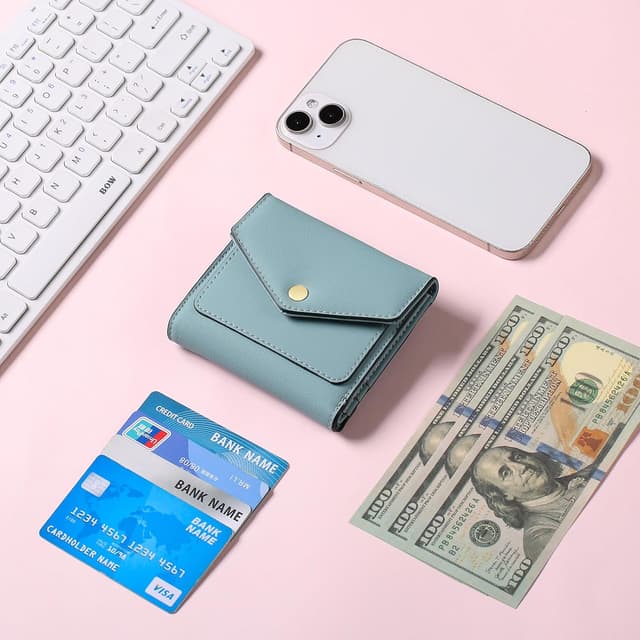 Thumbnail 6 de GAEKEAO Damen Geldbeutel klein mit RFID-Schutz – kompakte Mini-Brieftasche mit Reißverschluss