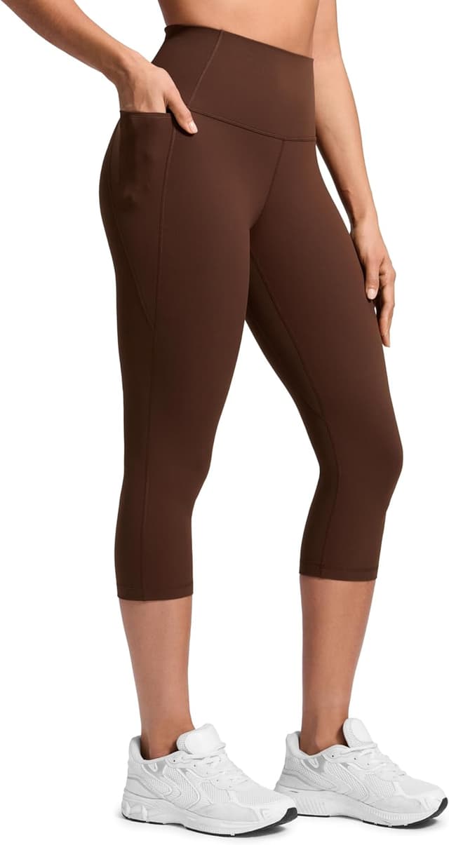 Detalle de CRZ YOGA Women’s Butterluxe Workout Capri Leggings (21 inches) with Pockets