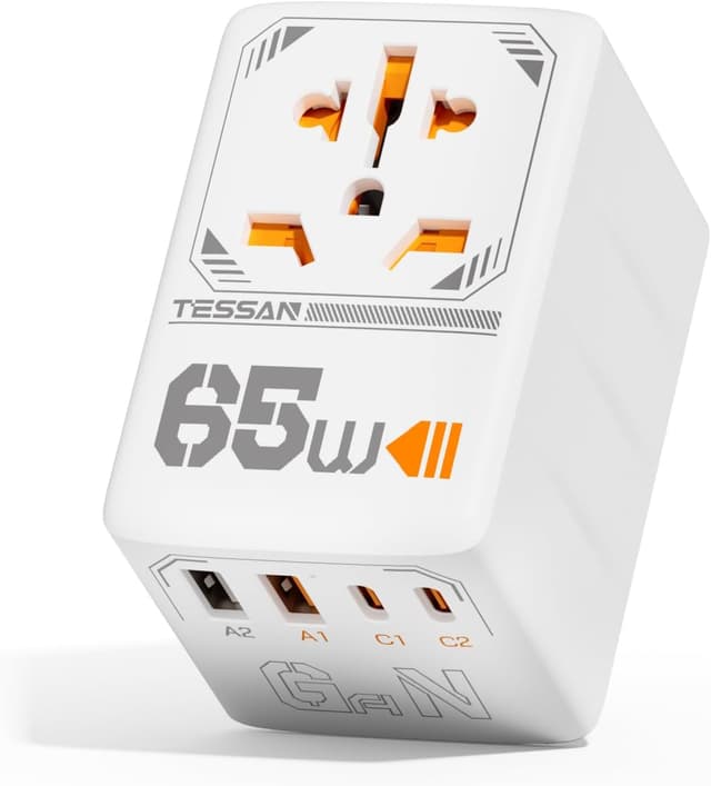 Detalle de TESSAN 65W GaN Reiseadapter für Welt