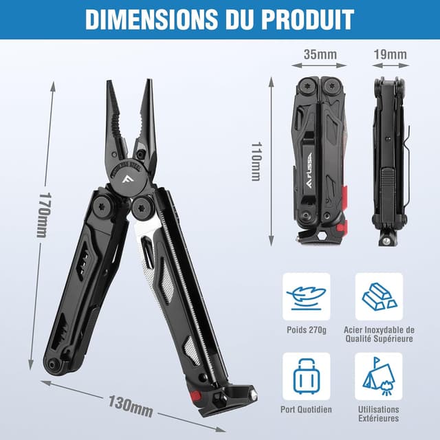 Thumbnail 2 de FLISSA Pince Multifonction 19 en 1 170 mm