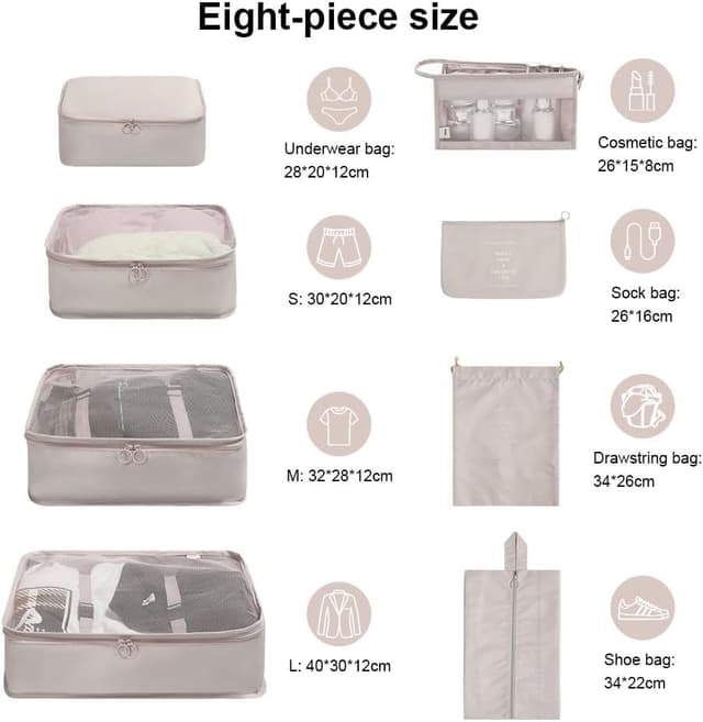 Thumbnail 1 de OSDUE Organizadores para Maletas 8 en 1