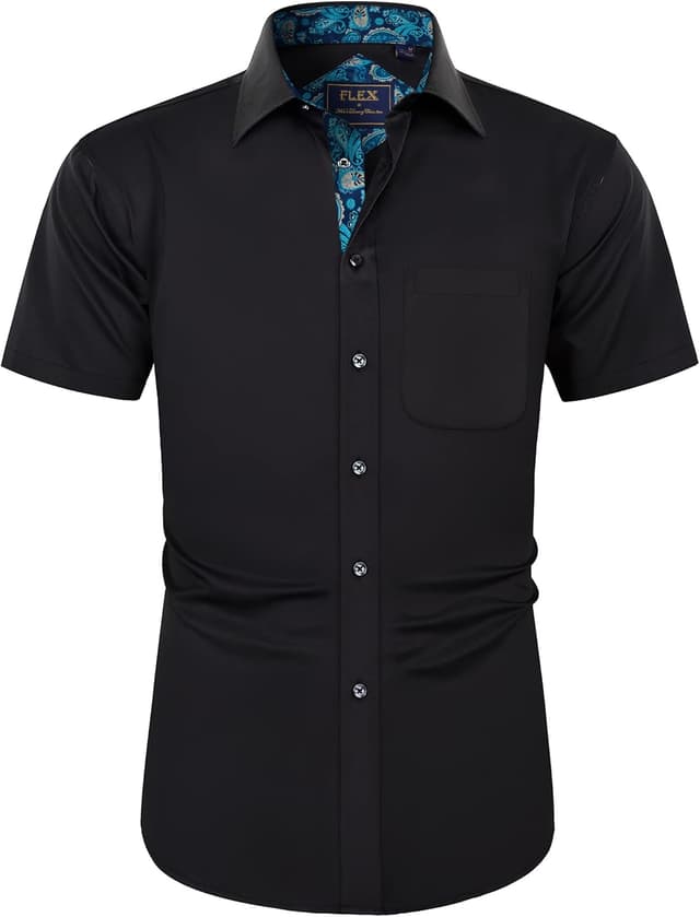 Thumbnail 6 de J.VER men’s short sleeve non-iron stretch dress shirt (regular fit) – summer business & smart casual button-down