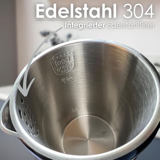 Thumbnail 5 de Wasserkocher Edelstahl mit Temperatureinstellung 1,7 L