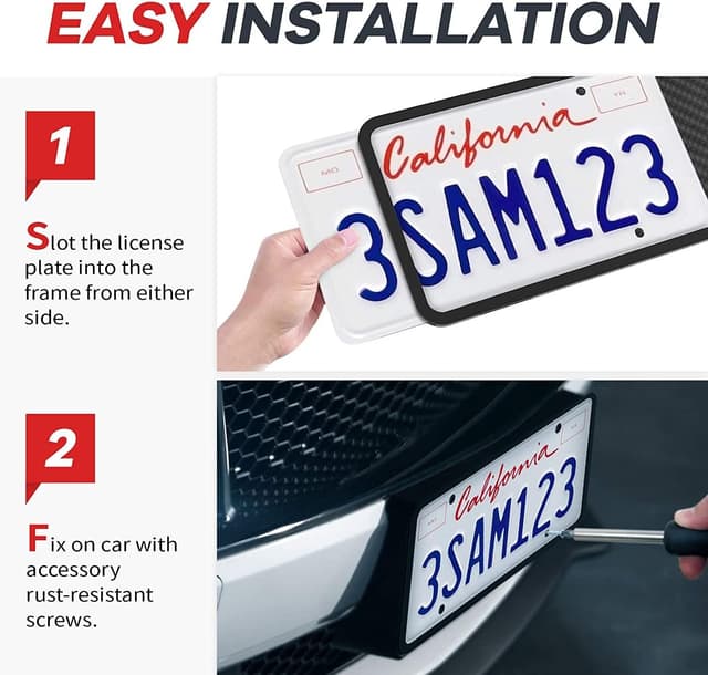 Thumbnail 6 de Aujen Silicone License Plate Frames 2-Pack