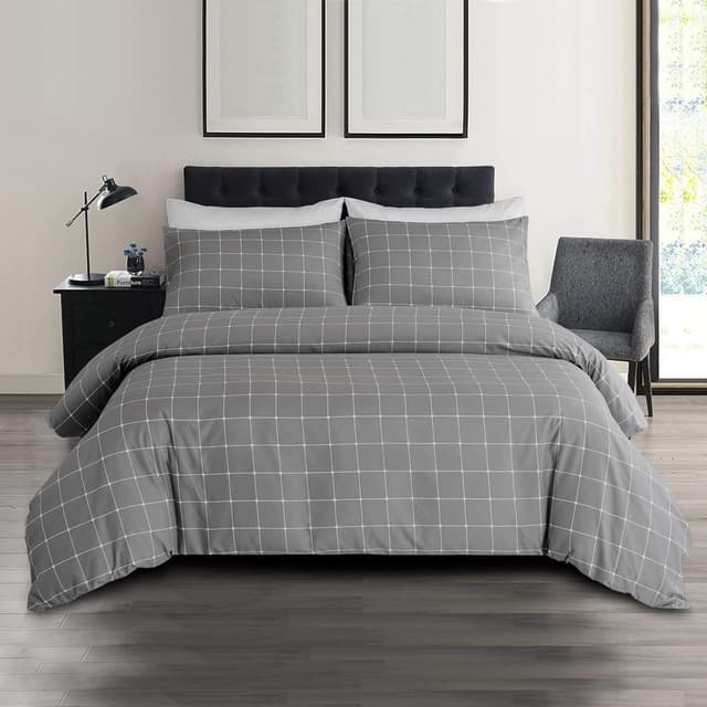 Thumbnail 6 de Lazzaro King Size Duvet Cover Set (Premium Microfibre, Reversible) with Zipper Closure