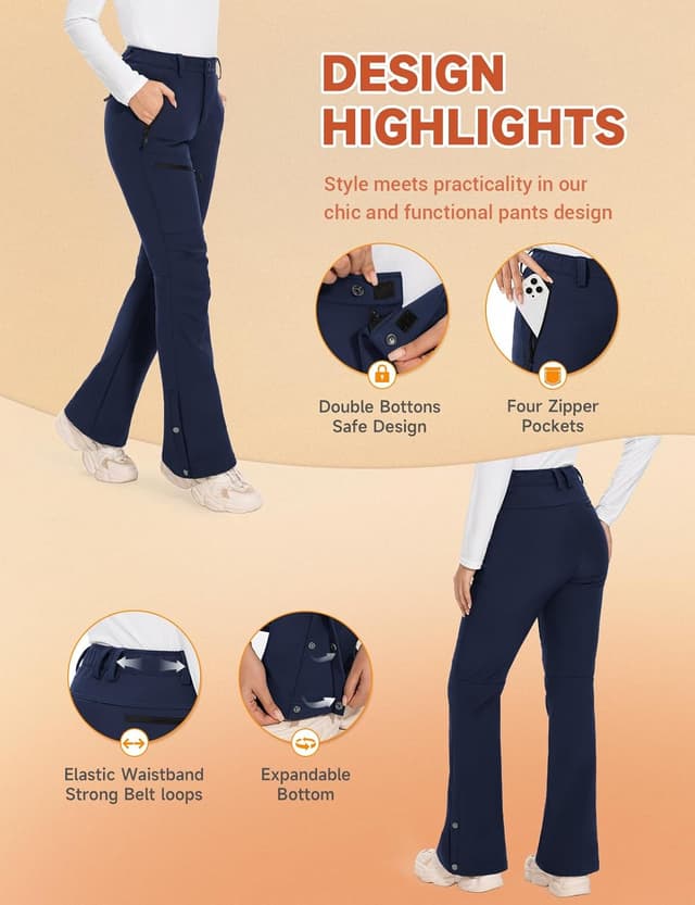 Detalle 2 de Hiauspor Womens Snow Pants