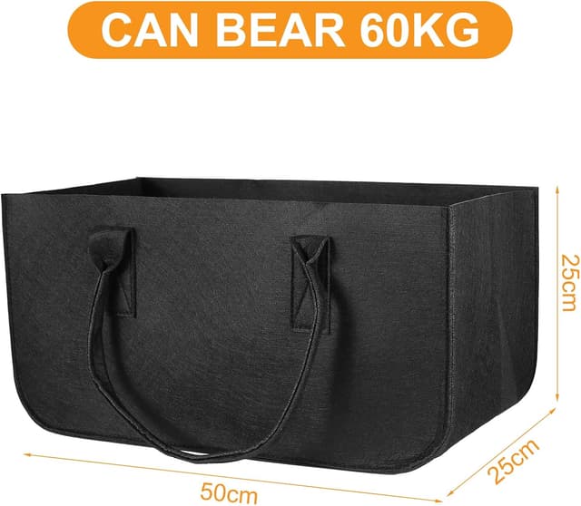 Thumbnail 1 de AiQInu Borsa in Feltro per Legna da Ardere 50x25x25cm