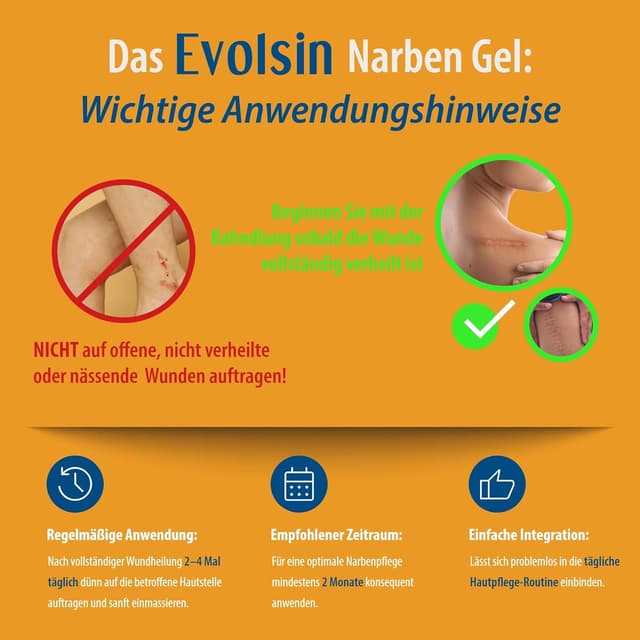 Thumbnail 6 de Evolsin® Narbengel für Kinder & Erwachsene – Narbensalbe gegen Juckreiz & Gewebespannung (20 g)