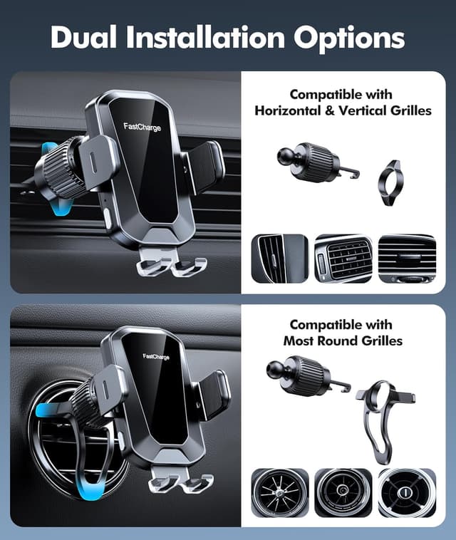 Detalle 2 de EOIWUY Car Phone Holder 15W Wireless Charger