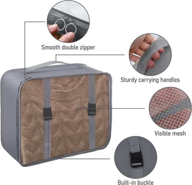 Detalle de Packing Cubes 10-piece travel organiser for suitcases