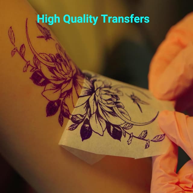 Detalle 1 de ORGBRO X8 Papier Transfert Tatouage – 100 feuilles A5 140 × 210 mm (papier hectographique, 4 couches)