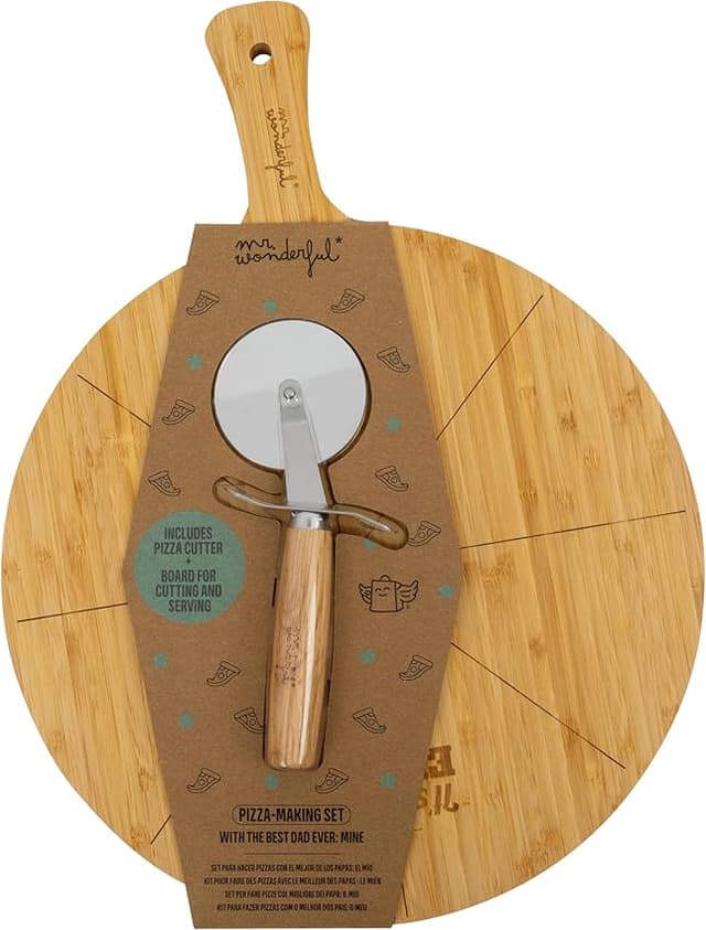 Detalle de Mr. Wonderful Set para Pizzas y Papá 👨🍳 Multicolor