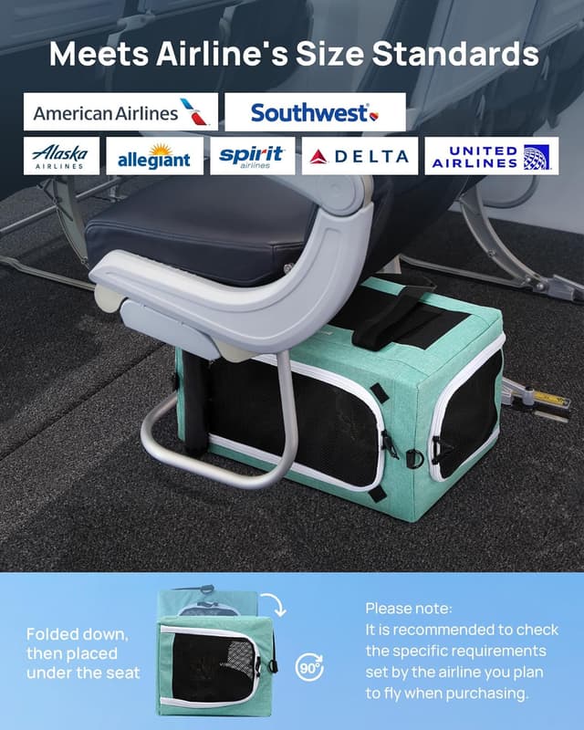 Detalle de Pecute Sac de Transport pour Chat 44×30×23 cm