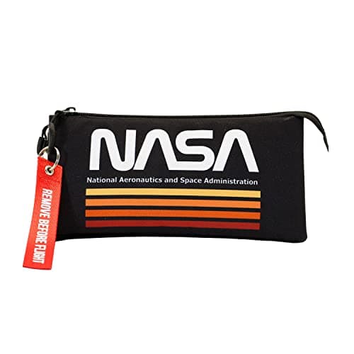 Detalle 2 de NASA Black-Estuche Portatodo Triple FAN 23 x 11 cm ✏