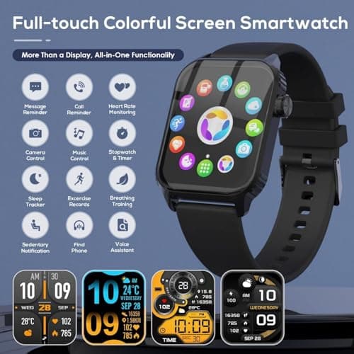 Detalle de TRausi TG08 reloj inteligente para mujer y hombre con pantalla HD de 1,83”, 120 modos deportivos e IP67