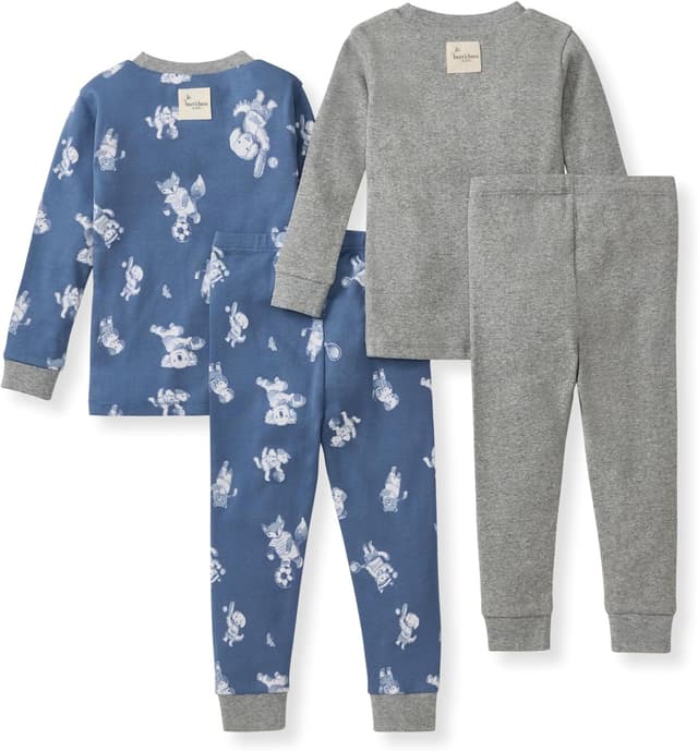 Detalle 2 de Burt's Bees Baby Boys’ Organic Cotton 2-Piece Long Sleeve Tee and Pants Pajama Set