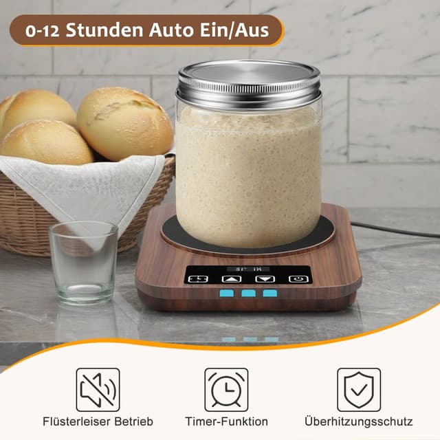 Thumbnail 5 de Aukimo Sauerteigstarterwärmer 21–38℃ Thermostat 🍞
