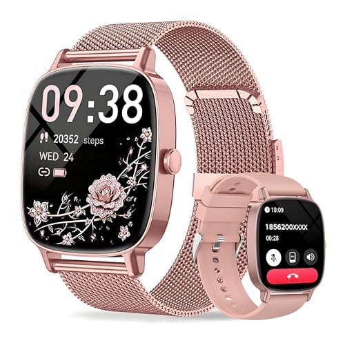 Detalle de coioc Reloj Inteligente para Mujer 1.85” HD con llamadas, monitor fitness y 120+ modos deportivos (IP68, 2 correas)