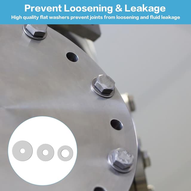 Detalle de VARHHUXHA 746-piece stainless steel flat penny washers set (M2–M10)